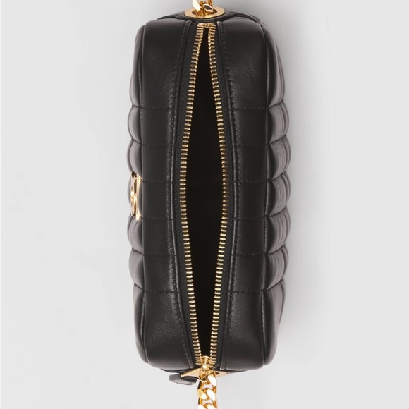 SOLD! 🎉Burberry small black leather Lola camera bag gold hardwear NWT - Picture 6 of 16
